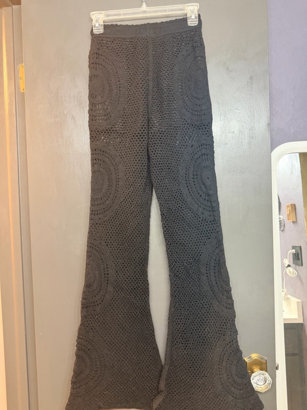 Hot & Delicious Black Crochet Pants